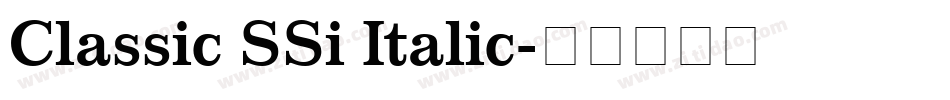 Classic SSi Italic字体转换